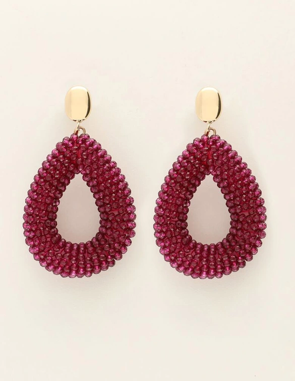 My Jewellery Earring statement drop purple MJ09980