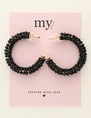 My Jewellery Earring statement hoops beads black MJ09978