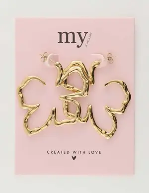 My Jewellery Earring statement irregular flower MJ10383