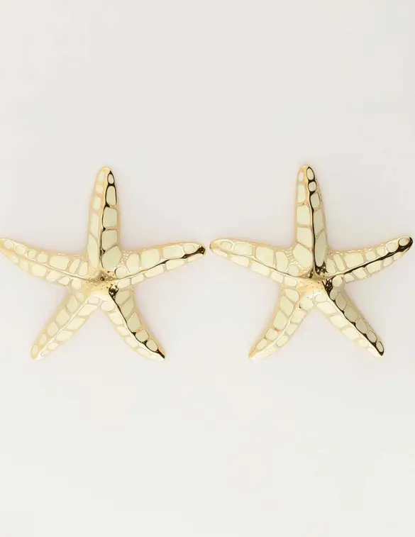 My Jewellery Earring statement starfish white MJ10366