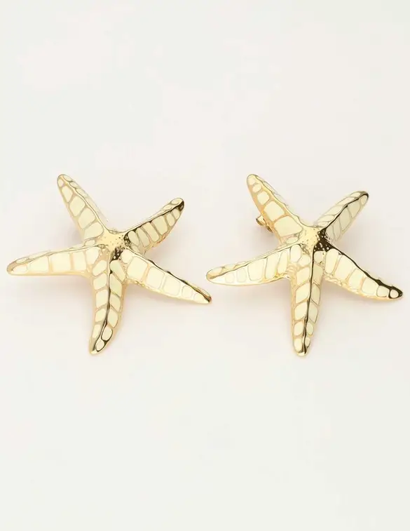 My Jewellery Earring statement starfish white MJ10366