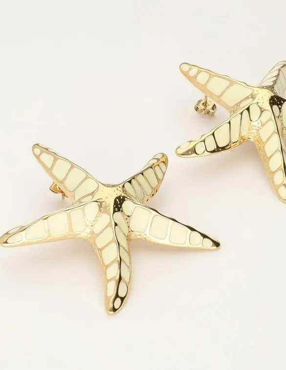 My Jewellery Earring statement starfish white MJ10366