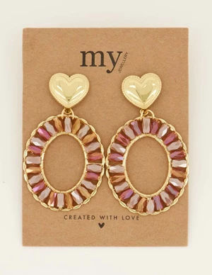 My Jewellery Earring statement with heart beige MJ08148