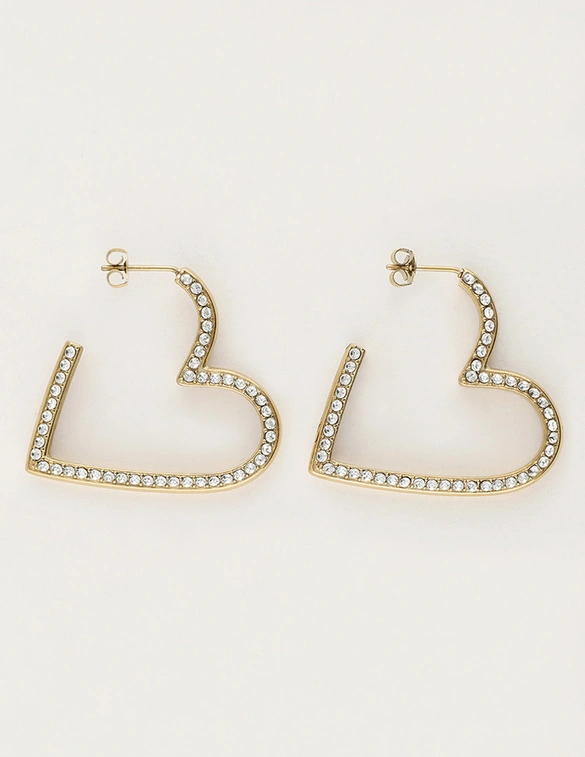My Jewellery Earring strass hearts MJ11929