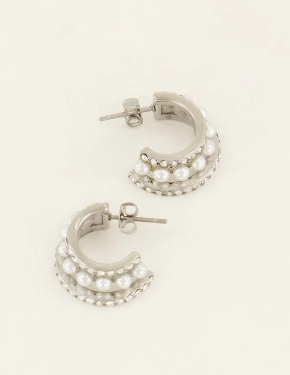 My Jewellery Earring strass/pearls MJ06810