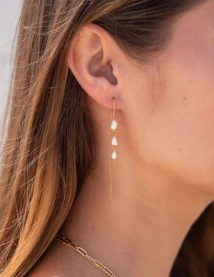 My Jewellery Earring string 3 pearls MJ11490