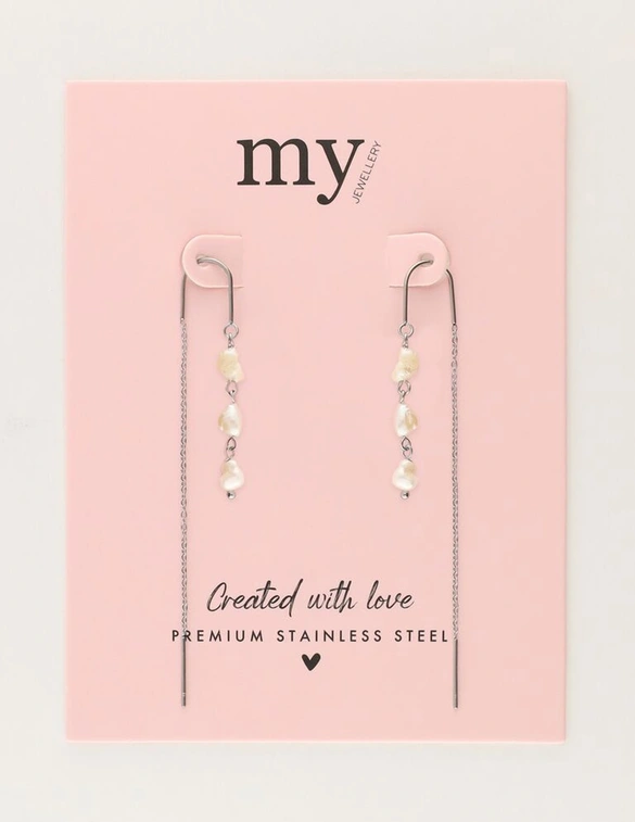 My Jewellery Earring string 3 pearls MJ11490