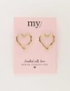 My Jewellery Earring studs open heart pearl MJ10962