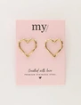 My Jewellery Earring studs open heart pearl MJ10962