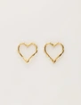 My Jewellery Earring studs open heart pearl MJ10962