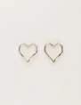 My Jewellery Earring studs open heart pearl MJ10962