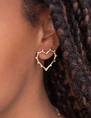 My Jewellery Earring studs open heart pearl MJ10962
