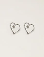 My Jewellery Earring studs open heart pearl MJ10962