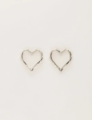 My Jewellery Earring studs open heart pearl MJ10962