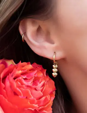 My Jewellery Earring Three Hearts MJ06708