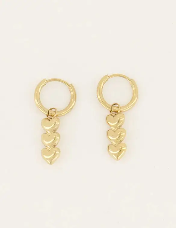 My Jewellery Earring Three Hearts MJ06708