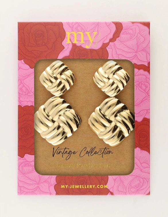 My Jewellery Earring vintage double square MJ11088