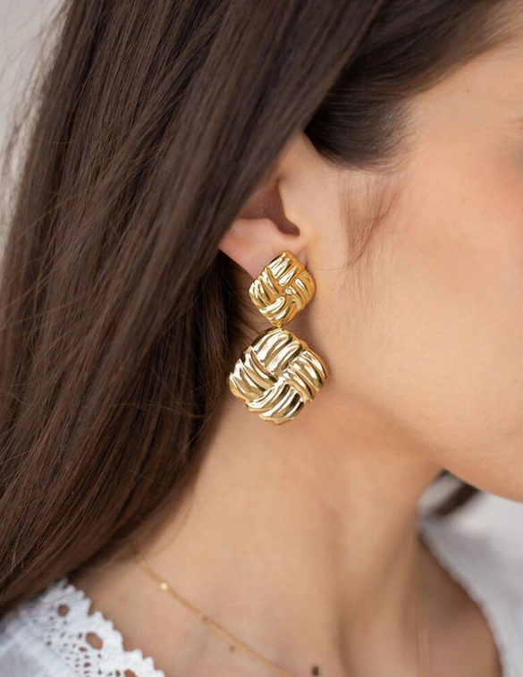 My Jewellery Earring vintage double square MJ11088