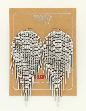 My Jewellery Earring white strass strings MJ09567