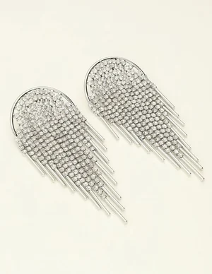 My Jewellery Earring white strass strings MJ09567