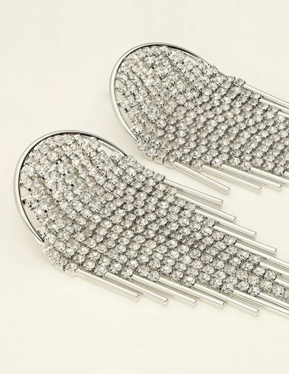 My Jewellery Earring white strass strings MJ09567
