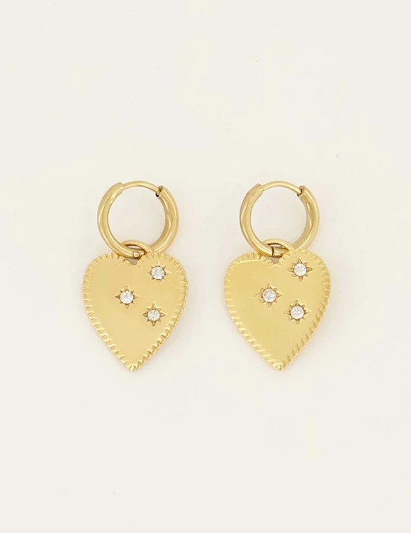 My Jewellery Earring with big heart charm MJ08023