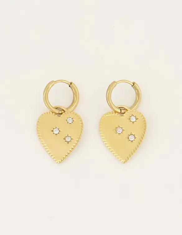 My Jewellery Earring with big heart charm MJ08023