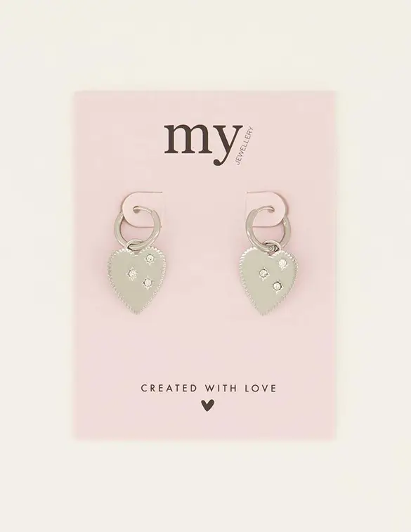 My Jewellery Earring with big heart charm MJ08023