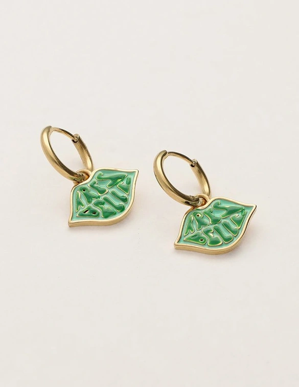 My Jewellery Earring with green tres belle charm MJ08354