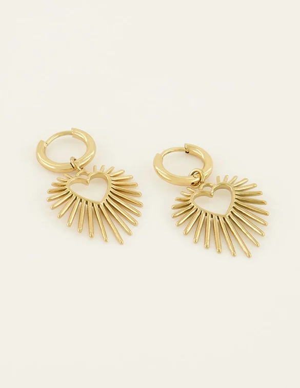 My Jewellery Earring with heart sun ray MJ07878