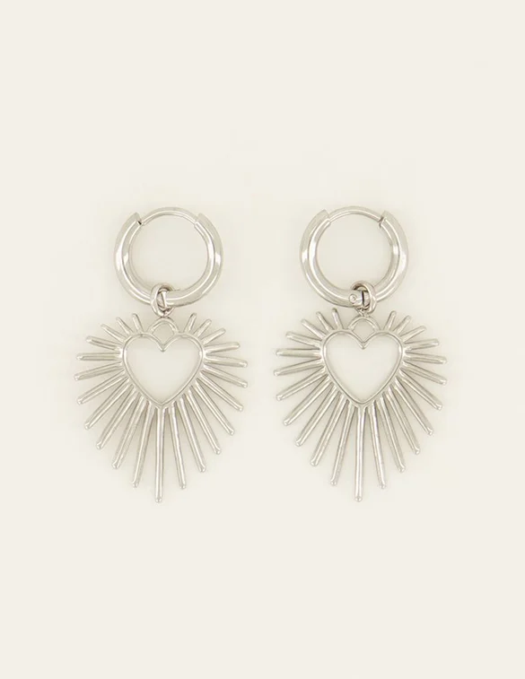 My Jewellery Earring with heart sun ray MJ07878