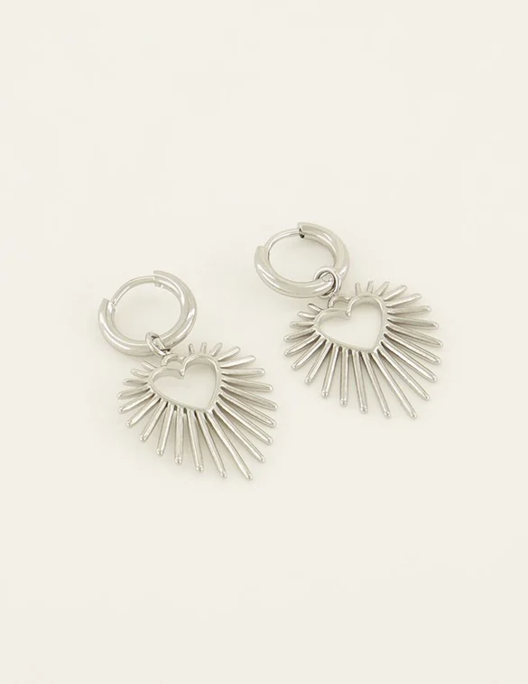 My Jewellery Earring with heart sun ray MJ07878