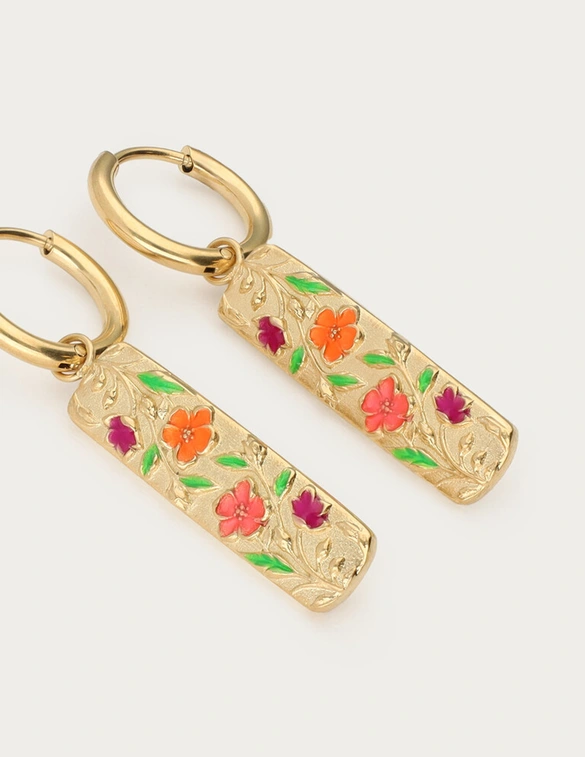 My Jewellery Earrings botanical chapter rectangl MJ13861