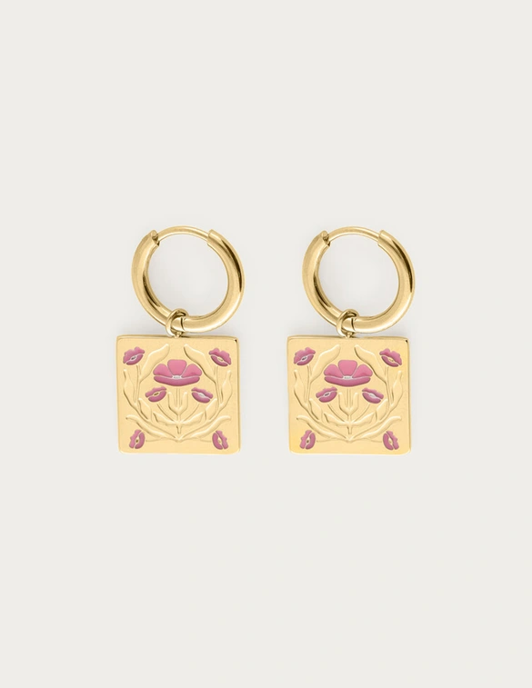 My Jewellery Earrings botanical chapter square MJ13860