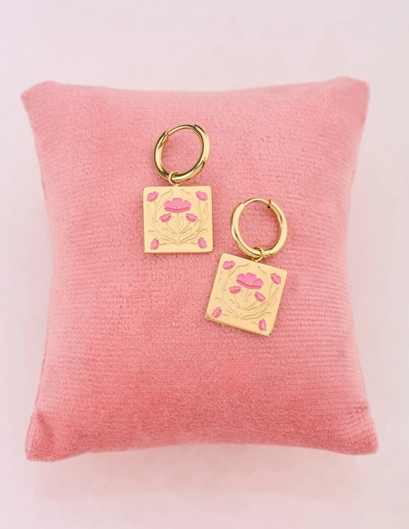 My Jewellery Earrings botanical chapter square MJ13860