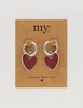 My Jewellery Earrings burgundy hearts MJ12615