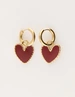 My Jewellery Earrings burgundy hearts MJ12615