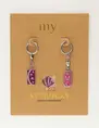 My Jewellery Earrings charms purple & pink MJ10684