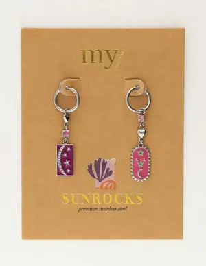 My Jewellery Earrings charms purple & pink MJ10684