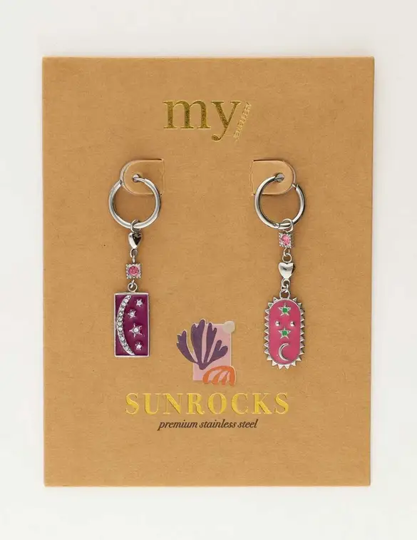 My Jewellery Earrings charms purple & pink MJ10684