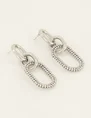My Jewellery Earrings chunky steel and stone MJ07439