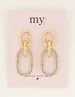 My Jewellery Earrings chunky steel and stone MJ07439
