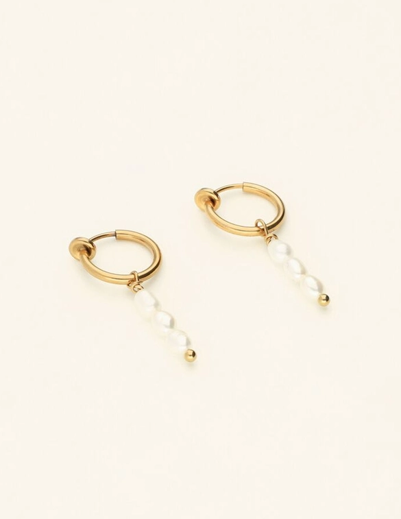 My Jewellery Earrings clip 3 pearls MJ09141