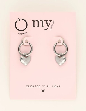 My Jewellery Earrings clip heart my logo MJ09142