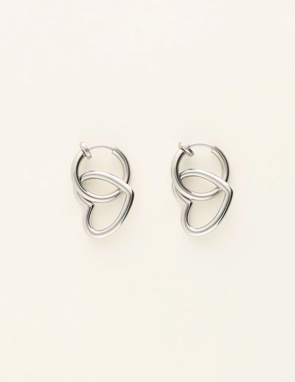 My Jewellery Earrings clip open heart MJ09145