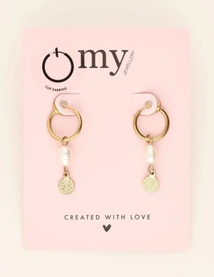 My Jewellery Earrings clip pearl & coin MJ09144