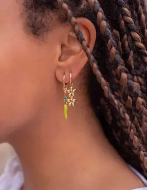 My Jewellery Earrings double flower & heart MJ10688