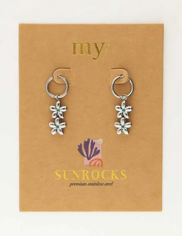 My Jewellery Earrings double flower & heart MJ10688