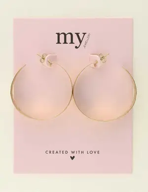 My Jewellery Earrings hammered hoops MJ09037