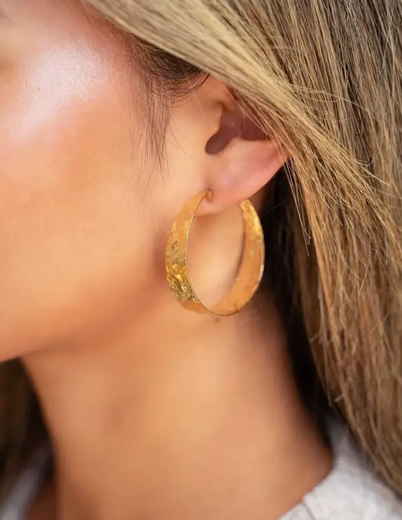 My Jewellery Earrings hammered hoops MJ09037